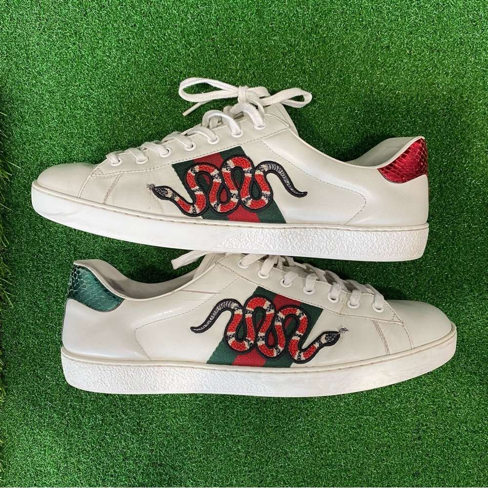 Gucci Men's Ace Embroidered 'Snake' Sz 10.5
๐๐ no shoe insoles๐๐ - Picture 3 of 12